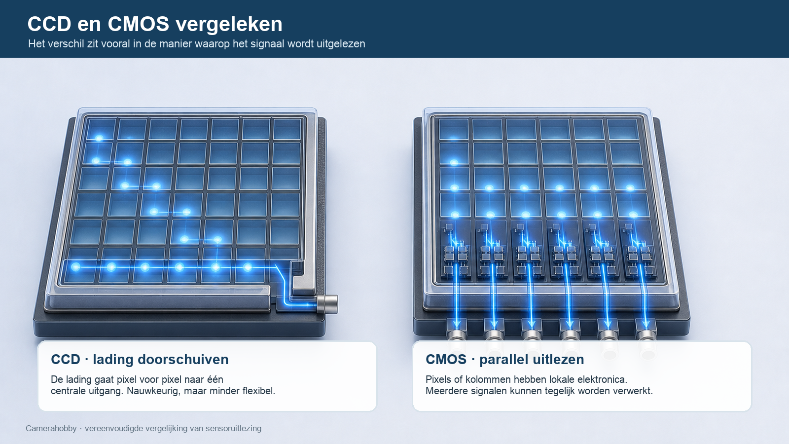 Vergelijking van CCD en CMOS