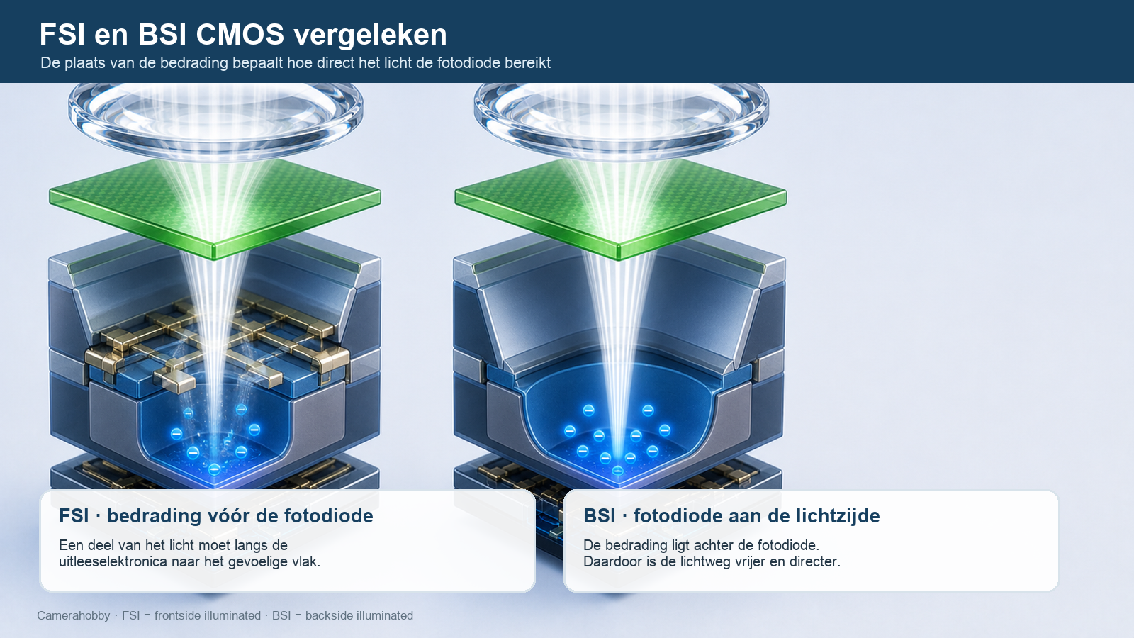 Verschil tussen FSI en BSI CMOS